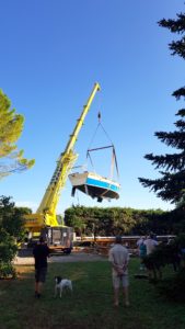 Mise à l&rsquo;eau du bateau de notre Président !